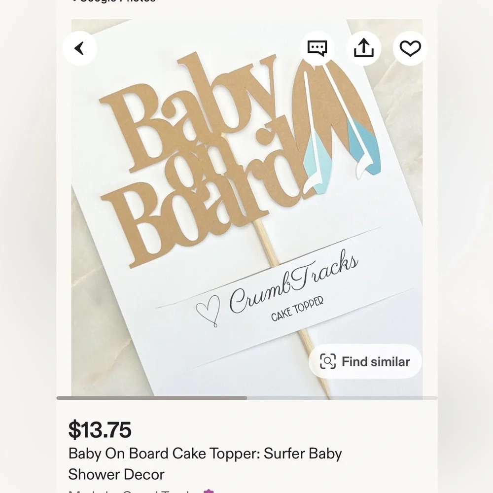 Baby Shower  Decor “Baby on Board” includes 2 Banners & a Cake Topper